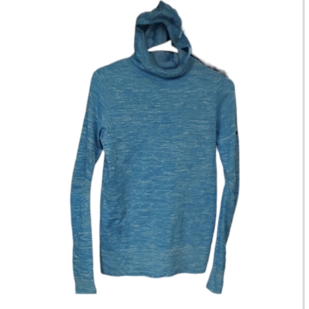 Nike Pro Training Womans Heathered Turquoise Athletic Hoodie Size Medium